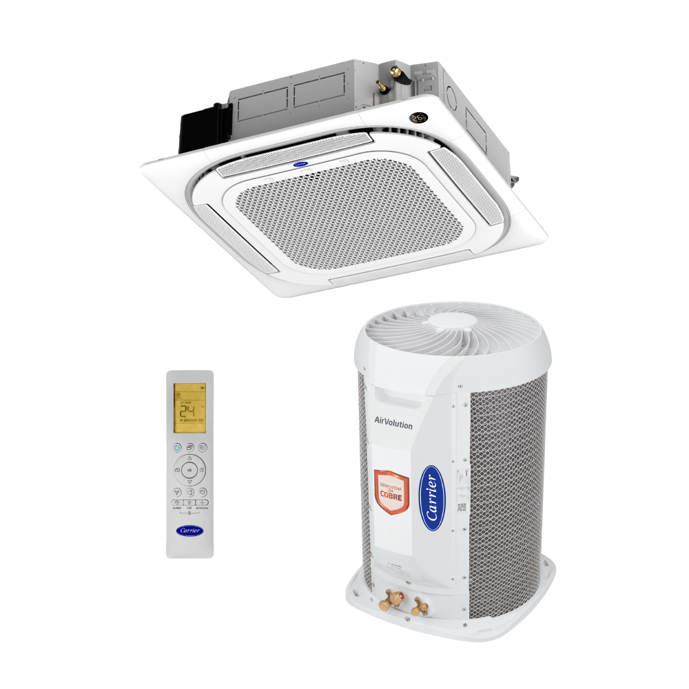 Ar Condicionado Split Cassete 4 Vias 28000 BTUs Inverter Carrier Quente/Frio 40KVQF28C5 -220V