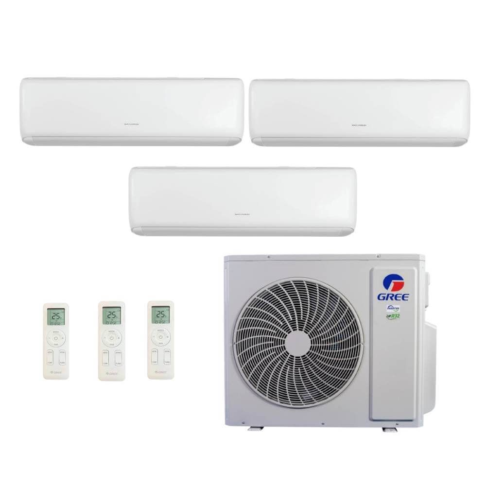 Ar Condicionado Multi Split Inverter 30000 BTUs Gree G-Max (9000+12000+18000) Quente/Frio 3GWHD(30)ND6BO - 220V