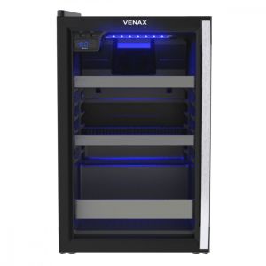 Cervejeira Porta Invertida Venax 82 Litros Blue Light Preto Fosco EXPVQBL100
