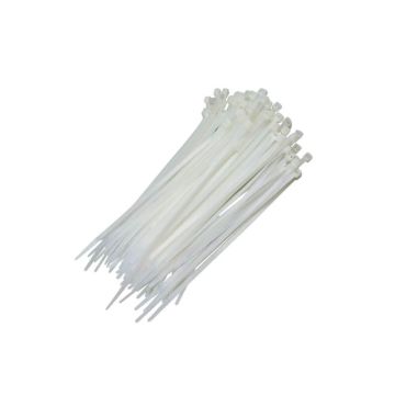 Abraçadeira Nylon 15 x 0,36 cm Hulter 100 Peças Branco HT1150UVBP