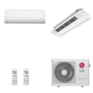 Ar Condicionado Multi Split Inverter 24000 BTUs LG (Hi Wall 12000 + 24000 Cassete 1 Via) Quente/Frio A3UW24GFA3.AWGZBRZ - 220V Ar Condicionado Multi Split Inverter 24000 BTUs LG (Hi Wall 12000 + 24000 Cassete 1 Via) Quente/Frio A3UW24GFA3.AWGZBRZ - 220V