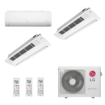Ar Condicionado Multi Split Inverter 24000 BTUs LG (9000 Hi Wall + 9000 + 12000 Cassete 1 Via) Quente/Frio A3UW24GFA3.AWGZBRZ - 220V Ar Condicionado Multi Split Inverter 24000 BTUs LG (9000 Hi Wall + 9000 + 12000 Cassete 1 Via) Quente/Frio A3UW24GFA3.AWGZBRZ - 220V