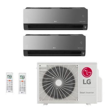 Ar Condicionado Multi Split Inverter 18000 BTUs LG (7000 + 9000) Quente/Frio A2UW18GFAC.AWGZBRZ - 220V Ar Condicionado Multi Split Inverter 18000 BTUs LG (7000 + 9000) Quente/Frio A2UW18GFAC.AWGZBRZ - 220V