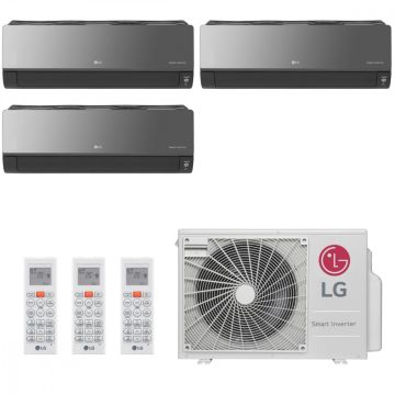Ar Condicionado Multi Split LG ARTCOOL 30000 BTUs (2x 9000 + 1x 12000) Quente/Frio A4UW30GFA2 - 220V Ar Condicionado Multi Split LG ARTCOOL 30000 BTUs (2x 9000 + 1x 12000) Quente/Frio A4UW30GFA2 - 220V