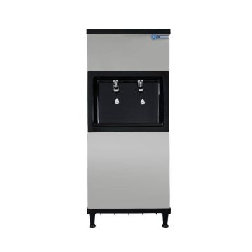 Bebedouro Industrial de Coluna 50 Litros 1 Torneira Gelada e 1 Natural KX05C NG 2T UNIQ Inox - 127V