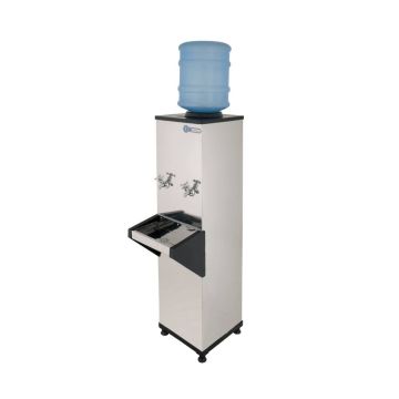 Bebedouro Industrial de Coluna Galão Knox 25 Litros 2 Torneiras Geladas Inox - 220V