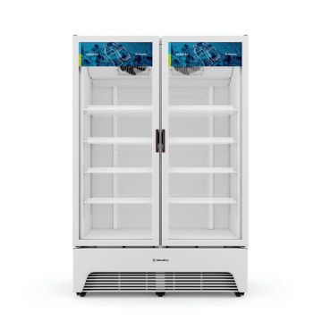 Expositor Refrigerado de Bebidas Metalfrio 1257 Litros 2 Portas VBM3AL Branco - 220V