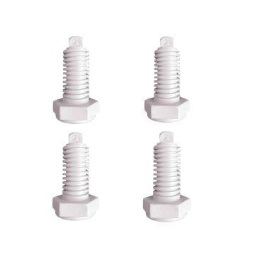 Kit 4 Pés Niveladores Lava-Louças Compatível Electrolux LE08 DePlastic M412