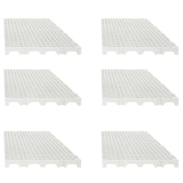 Kit 6un Estrado para Câmara Frigorífica Reforçado Croplastic 50x25x2,5cm Branco