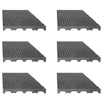 Kit 6un Estrado para Câmara Frigorífica Reforçado Croplastic 50x25x2,5cm Cinza