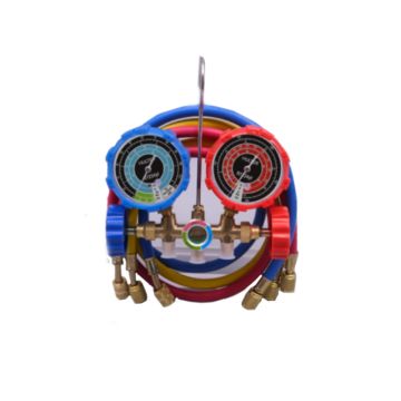 Manifold Hulter R1234YF com Visor e Jogo de Mangueiras 5/16 HT51234GF