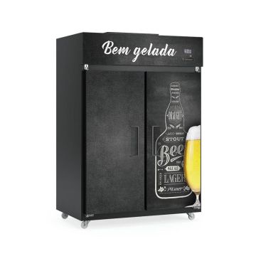 Mini Câmara de Bebidas Gelopar 1421 Litros 2 Portas GMCB-2P Preto - 220V Mini Câmara de Bebidas Gelopar 1421 Litros 2 Portas GMCB-2P Preto - 220V