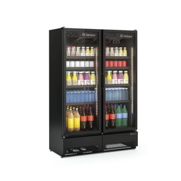 Refrigerador Vertical 2 Portas Gelopar Conveniência Carbono 957 Litros GCVR-950 All Black - 220V Refrigerador Vertical 2 Portas Gelopar Conveniência Carbono 957 Litros GCVR-950 All Black - 220V
