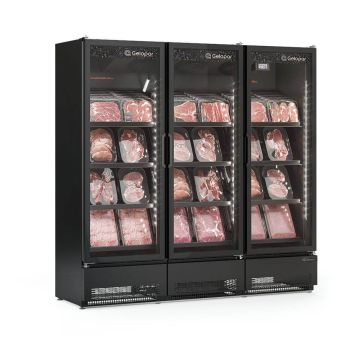 Refrigerador Vertical 3 Portas Gelopar Frost Free Conveniência Carbono 1468 Litros GCBC-1450 All Black - 220V Refrigerador Vertical 3 Portas Gelopar Frost Free Conveniência Carbono 1468 Litros GCBC-1450 All Black - 220V
