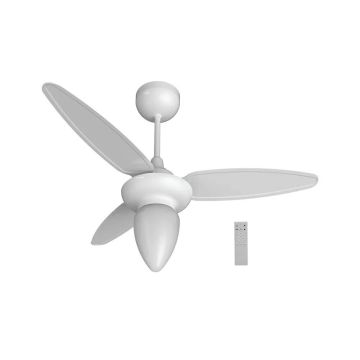 Ventilador de Teto Ventisol Wind Inverter 3 Pás 90cm Branco com Controle - Bivolt