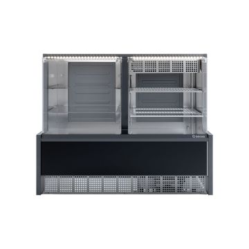 Vitrine Neutra Gelopar Aurora Preta GRNA-140R - 220V