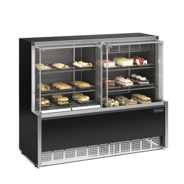 Vitrine Quente/Frio Gelopar Aurora 140cm GQEA-140LB PR All Black - 220V