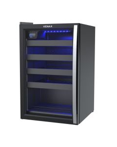 Adega Venax Piubella 24 Garrafas Porta Invertida Preto - 110V