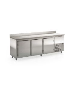 Balc&atilde;o Refrigerado Encosto sem Cuba 250cm Inox Gelopar GBFE-250 - 220V