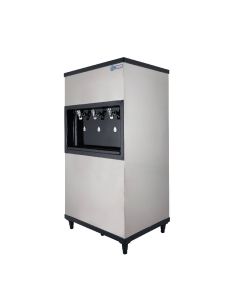 Bebedouro Industrial de Coluna 100 Litros 2 Torneiras Geladas e 1 Natural KX10D NG 3T UNIQ Inox - 220V