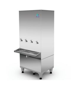 Bebedouro Industrial de Coluna Frisbel 200 Litros 3 Torneiras Gelada e 1 Natural Inox - 220V