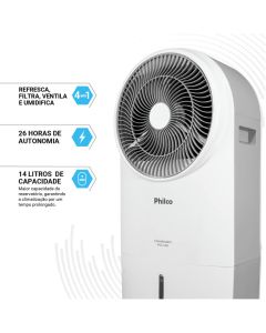 Climatizador de Ar Philco 14 Litros 4 em 1 PCL14A Branco - 220V