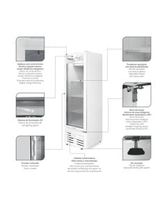 Conservador Vertical 1 Porta Fricon 402 Litros VCFM402 Branco - 220V