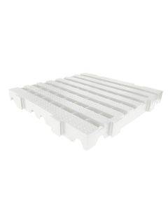 Kit 6 unidades Estrado para Câmara Frigorífica Reforçado Croplastic 40x40x4,5cm Branco