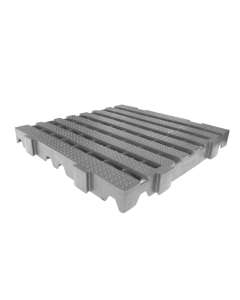Kit 12 unidades Estrado para Câmara Frigorífica Reforçado Croplastic 50x25x2,5cm Cinza