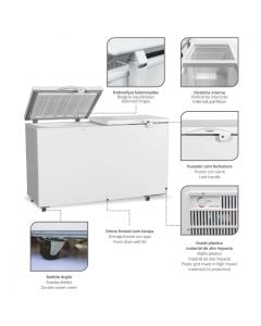 Freezer Horizontal 2 Tampas Fricon Dupla Ação 503 Litros HCED503C - 220V
