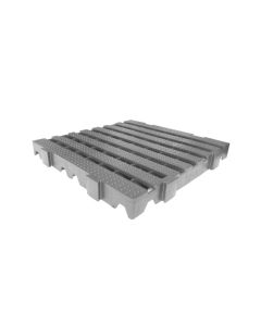 Kit 6un Estrado para Câmara Frigorífica Reforçado Croplastic 40x40x4,5cm Cinza