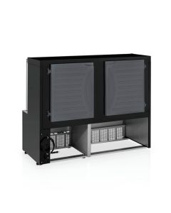 Vitrine Neutra Gelopar Aurora Preta 140cm MPNA-140RPR