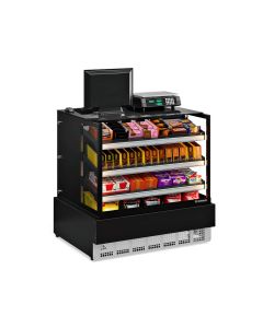 Vitrine Neutra Caixa Conveni&ecirc;ncia Gelopar 100cm MGEX-100 Preta