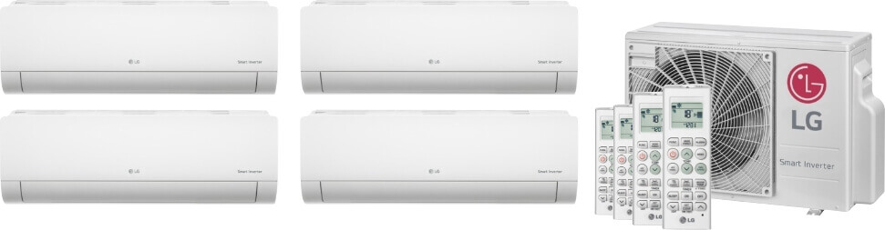 Ar Condicionado Multi Split Inverter LG SMART 30000 BTUs (3x 9000 + 1x 7000) Quente Frio A4UW30GFA2