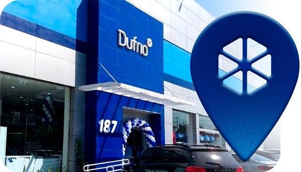 Banner Visite uma loja Dufrio