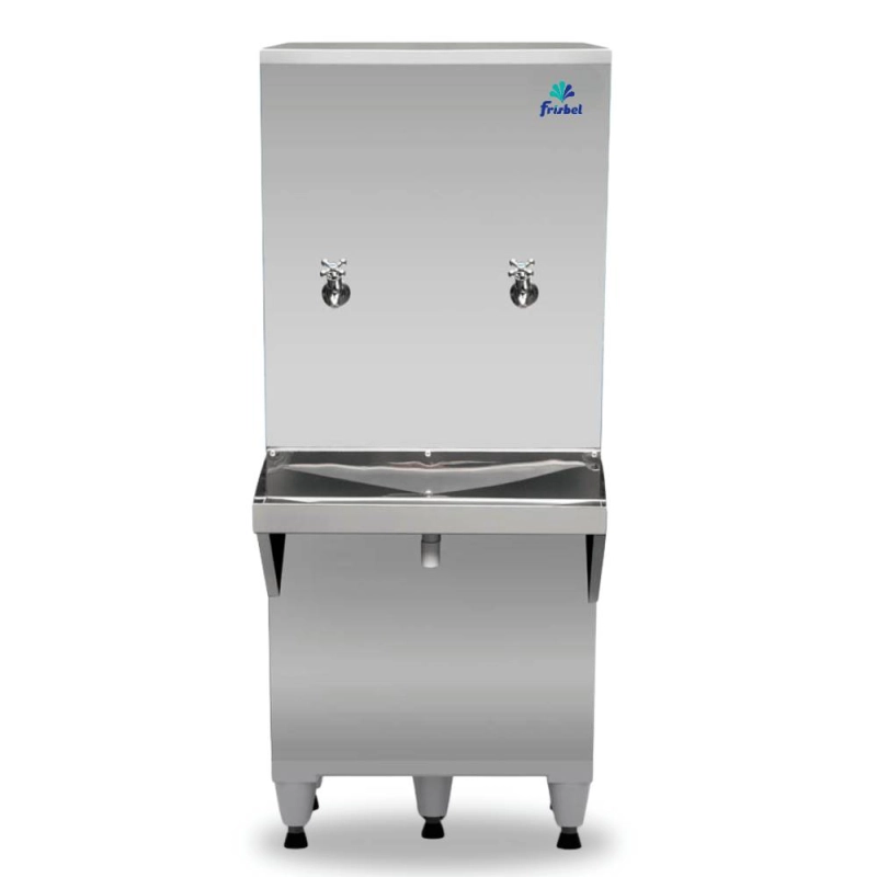 Produto bebedouro-industrial-de-coluna-frisbel-50-litros-2-torneiras-gelada-e-natural-inox-110v-1