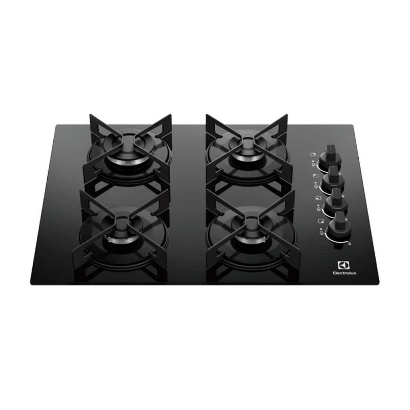Produto cooktop-4-boca- electrolux-efficient-a-gas-ke4gr-mesa-de-vidro-preto-bivolt-1