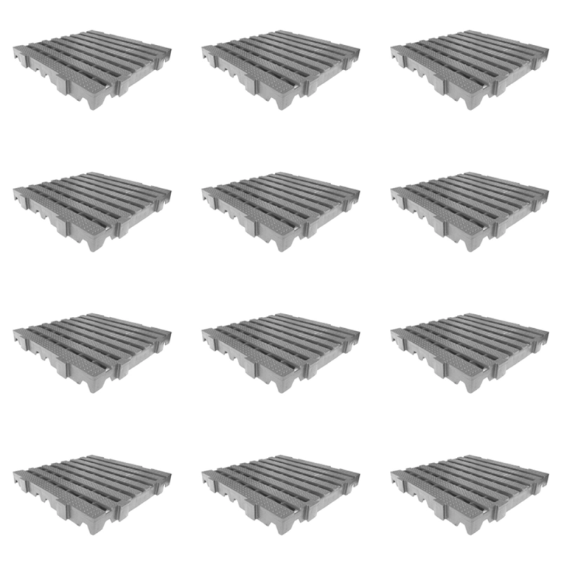 Produto kit-12un-estrado-para-camara-frigorifica-reforcado-croplastic-40x40x4-5cm-cinza-1