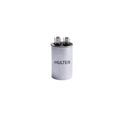 Produto capacitor-duplo-45-5-mfd-terminal-de-metal-hulter-440v-frente