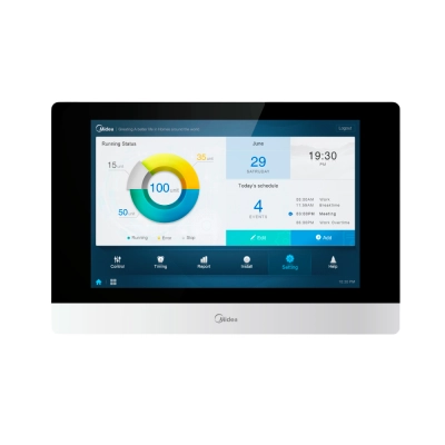 Produto controle-central-touch-screen-10-1-pol-para-vrf-midea-ccm-270b-ws