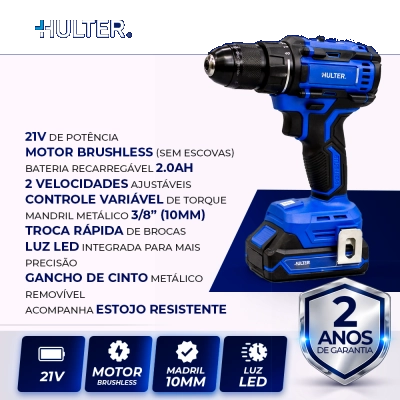 Produto parafusadeira-furadeira-maleta-brushless-bateria-21v-hulter-7